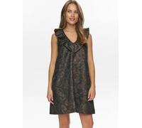 Jerseykleid NÜMPH "Nümph Dress NULIKA", Damen, Gr. 38, schwarz coffee, Obermaterial: 90% Polyester, 10% Metall, Kleider Jerseykleid (50997952-38) schwarz coffee