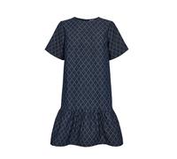 Jerseykleid NÜMPH "Nümph DRESS NUNELLY", Damen, Gr. 36, blau (medium blau denim), Obermaterial: 65% Baumwolle, 35% Polyester, Kleider Jerseykleid (30178417-36) medium blau denim