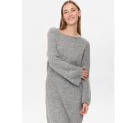 Jerseykleid NÜMPH "Nümph Dress NURIETTE", Damen, Gr. XS, Normalgrößen, grau (medium grau mel), Obermaterial: 32% Alpaka, 32% Wolle, 30% Polyamid, 6% Elasthan, Kleider Jerseykleid (76301311-XS) medium