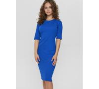Jerseykleid NÜMPH "Nümph Dress NURILEY DRESS", Damen, Gr. S, Normalgrößen, blau (clematis blau), Obermaterial: 92% Baumwolle, 8% Elasthan, Kleider Jerseykleid (65191167-S) clematis blau