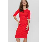 Jerseykleid NÜMPH "Nümph Dress NURILEY DRESS", Damen, Gr. XL, Normalgrößen, rot (high risk rot), Obermaterial: 92% Baumwolle, 8% Elasthan, Kleider Jerseykleid (17882707-XL) high risk rot