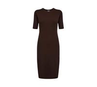 Jerseykleid NÜMPH "Nümph Dress NURILEY DRESS", Damen, Gr. XL, Normalgrößen, schwarz coffee, Obermaterial: 92% Baumwolle, 8% Elasthan, Kleider Jerseykleid (99622632-XL) schwarz coffee