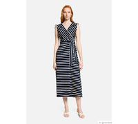 Jerseykleid ohne Arm Dunkelblau/Weiß 40