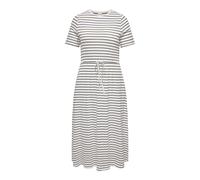 Jerseykleid ONLY CARMAKOMA "CARBLOOM LIFE S/S MAXI DRESS JRS", Damen, Gr. S, N-Gr, cloud dancer stripes:(dina) schwarz, Jersey, Obermaterial: 100% Baumwolle, gestreift, regular fit lang, Rundhals, Kle