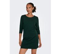Jerseykleid ONLY "ONLBRILLIANT 3/4 DRESS", Damen, Gr. S, N-Gr, grün (pine grove), Jersey, Obermaterial: 82% Polyester, 13% Viskose, 5% Elasthan, unifarben, Midi, Rundhals, Kleider Jerseykleid, Sommerk