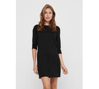 Jerseykleid ONLY "ONLBRILLIANT 3/4 DRESS", Damen, Gr. XL, N-Gr, schwarz, Jersey, Obermaterial: 82% Polyester, 13% Viskose, 5% Elasthan, unifarben, Midi, Rundhals, Kleider Jerseykleid, Sommerkleid (948
