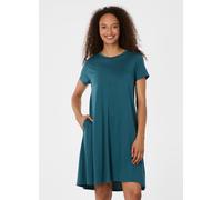 Jerseykleid RAGWEAR "CHICKIE", Damen, Gr. XXL, N-Gr, ocean grün, Jersey, Obermaterial: 50% Baumwolle, 50% Modal, unifarben, kniefrei, Rundhals, Kleider Jerseykleid, Fließende Baumwoll-Modal-Mischung m
