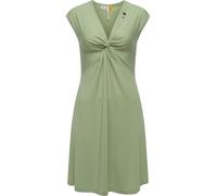 Jerseykleid RAGWEAR "Comfrey Solid", Damen, Gr. XXL (44), Normalgrößen, grün (hellgrün), Material: 48% Viskose, 47% Polyester, 5% Elasthan, figurumspielend knieumspielend, tiefer V-Ausschnitt, weit no