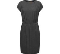 Jerseykleid RAGWEAR "Copr", Damen, Gr. XXL (44), Normalgrößen, grau (dunkelgrau), Material: 48% Viskose, 47% Polyester, 5% Elasthan, figurumspielend kniebedeckend, Rundhals, Ärmel ohne Ärmelschlitz Um