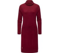 Jerseykleid RAGWEAR "Peona", Damen, Gr. S (36), Normalgrößen, bordeaux, Material: 75% Viskose, 22% Polyester, 3% Elasthan, körpernah knielang, hoch geschlossener Ausschnitt, Ärmel ohne Ärmelschlitz Ri