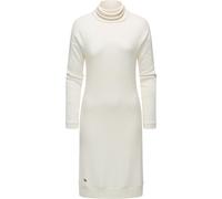 Jerseykleid RAGWEAR "Peona", Damen, Gr. XS (34), Normalgrößen, elfenbeinfarben, Material: 75% Viskose, 22% Polyester, 3% Elasthan, körpernah knielang, hoch geschlossener Ausschnitt, Ärmel ohne Ärmelsc