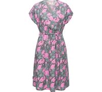 Jerseykleid RAGWEAR "Selyma Organic", Damen, Gr. L (40), Normalgrößen, grau, 100% Lyocell, figurbetont ca. Mitte Oberschenkel, V-Ausschnitt, weit, Kleider Jerseykleid, stylisches Shirtkleid mit V-Auss