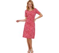 Jerseykleid rot-weiß-bedruckt 44 Baumwolle