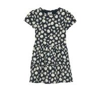 Jerseykleid S.OLIVER JUNIOR, Mädchen, Gr. 122, N-Gr, bunt (navy), Jersey, Obermaterial: 95% Baumwolle, 5% Elasthan, geblümt, gemustert, bequem kniefrei, Rundhals, Puffärmel, Kleider Jerseykleid, Stufe