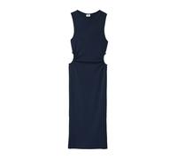 Jerseykleid S.OLIVER JUNIOR, Mädchen, Gr. 164, N-Gr, dunkelblau, Feinripp, Obermaterial: 95% Baumwolle, 5% Elasthan, unifarben, figurbetont lang, Rundhals, Kleider Jerseykleid, mit Cut-outs, gerippte