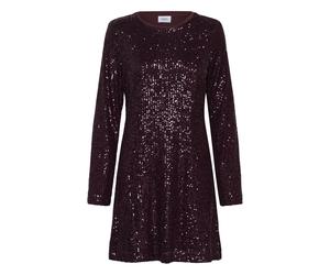 Jerseykleid SAINT TROPEZ "Jerseykleid XeniraSZ", Damen, Gr. XS, N-Gr, rot (winetasting), Obermaterial: 95% Polyester PES. 5% Elasthan EL., Kleider Jerseykleid (87352832-XS) winetasting