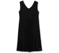 Sheego Jerseykleid mit Raffung vorne, ärmellos 52 schwarz