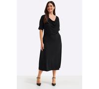 Jerseykleid SHEEGO "Jersey-Kleid", Damen, Gr. 58, Normalgrößen, schwarz, Jersey, 95% Viskose, 5% Elasthan, unifarben, wadenlang, Kleider Jerseykleid (87892311-58) schwarz