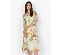 Jerseykleid SOYACONCEPT "Soya Concept Dress SC-CARMEN", Damen, Gr. S, Normalgrößen, bunt (7100c bok choy combi), Obermaterial: 100% Polyester, Kleider Jerseykleid (17273116-S) 7100c bok choy combi