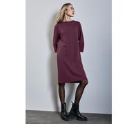 Jerseykleid STREET ONE, Damen, Gr. 38, N-Gr, rot (mulberry rot), Jersey, Obermaterial: 47% Polyester, 45% Viskose, 8% Elasthan, bequem knielang, Kleider Jerseykleid (59884014-38)
