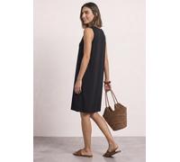 Street One Knielanges Kleid mit Rundhals und Knopfdetail Black 38