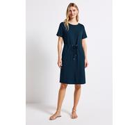STREET ONE Damen 1408928 Jersey-Kleid mit Tunnelzug, Tide Blue, 42