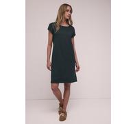 Jerseykleid STREET ONE, Damen, Gr. 46, EURO-Größen, deep bound grün, Jersey, 73% Viskose, 24% Polyester, 3% Elasthan, unifarben, normal normal, Rundhals, Bündchen, Kleider Jerseykleid, knielang (46559