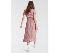 Jerseykleid TAMARIS, Damen, Gr. 34, N-Gr, rosa geblümt, Jersey, Obermaterial: 95% Viskose, 5% Elasthan, geblümt, figurumspielend ca. Mitte Wade, V-Ausschnitt, Kleider Jerseykleid, in Midilänge (209154