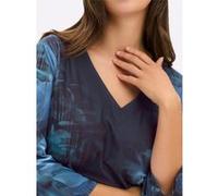 Jerseykleid tiefblau-bedruckt 42