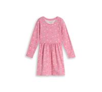 Jerseykleid TOM TAILOR, Mädchen, Gr. 92/98, N-Gr, rosa (pink mini butterfly design), Obermaterial: 95% Baumwolle, 5% Elasthan, A-Linie, Kleider Jerseykleid (86861639-92) pink mini butterfly design