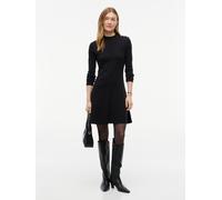 Jerseykleid TOMMY HILFIGER "CODY F&F MOCK-NK LS DRESS", Damen, Gr. M (40), N-Gr, Langarm, Jersey, schwarz, Jersey, Obermaterial: 100% Baumwolle, unifarben, kurz, Rundhals, Kleider Jerseykleid, Baumwol