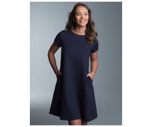 Jerseykleid TRIGEMA "TRIGEMA Kleid in Piqué-Qualität", Damen, Gr. XXL, Normalgrößen, blau (navy), Piqué, 100% Baumwolle, Kleider Jerseykleid (55149246-XXL) navy