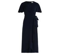 Jerseykleid VERA MONT "Damen kurzarm", Damen, Gr. 38, Normalgrößen, blau (night sky), Jersey, Obermaterial: 95% Polyester, 5% Elasthan; Futter: 100% Polyester, tailliert lang, V-Ausschnitt, Kleider Je