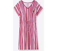 Jerseykleid weiß-rot-gestreift 54