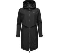 Jerseymantel RAGWEAR "Frodik", Damen, Gr. XL (42), schwarz, Obermaterial: 100% Polyester; Innenfutter: 100% Polyester, loose fit ca. Mitte Oberschenkel, hoch geschlossener Ausschnitt, verstellbar,Ärme