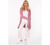 Jerseymantel ZWILLINGSHERZ "Positive Mind", Damen, Gr. L/XL (L/XL), rosa (altrosa), Jersey, Obermaterial: 70% Baumwolle, 30% Polyester, unifarben, comfort fit hüftlang, V-Ausschnitt, Mäntel, mit hohem