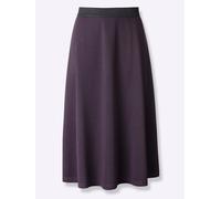 Jerseyrock CLASSIC BASICS, Damen, Gr. 42, lila (bordeaux, aubergine), 97% Polyester, 3% Elasthan, unifarben, wadenlang, Röcke (96819408-42) bordeaux, aubergine