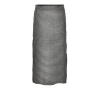 Jerseyrock KIDS ONLY "KOGNELLA LONG SIDE SLIT SKIRT JRS NOOS", Mädchen, Gr. 116, schwarz (schwarz stripes:cloud dancer 1, 1), Jersey, Obermaterial: 60% Polyester, 35% Viskose, 5% Elasthan, gestreift,