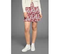 Jerseyrock LAURA SCOTT, Damen, Gr. 36, bunt (bunt gemustert), Single Jersey, Obermaterial: 95% Viskose, 5% Elasthan, bedruckt, geblümt, ausgestellt mini, Röcke, in Stufenform mit sommerlichem Blumenpr