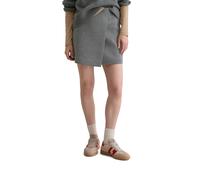 Jerseyrock MARC O'POLO "aus Bio-Baumwolle-Mix", Damen, Gr. 42, warm granite melange, Obermaterial: 91% Baumwolle, 9% Polyester, unifarben, normal normal, Röcke (82441221-42) warm granite melange