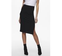 Only Jerseyrock Damen ONLEMMA Slit Skirt NOOS – knielang mit Stretch & Seitenschlitz Schwarz XL