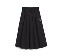 T7 Woven Midi Skirt Women Black