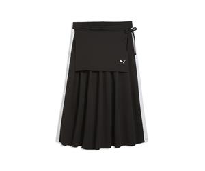 Jerseyrock PUMA "T7 Midi Faltenrock Damen", Damen, Gr. M, schwarz, Obermaterial: 100% Polyester. Taschenfutter: 100% Polyester. Einsatz: 100% Polyester, Röcke (22902751-M) schwarz
