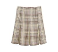 Jerseyrock PUMA "T7 Pleated Tartan-Midirock Damen", Damen, Gr. L, beige (mouse gray beige), Obermaterial: 100% Baumwolle. Einsatz: 100% Baumwolle. Seitentasche - Oben: 80% Polyester, 20% Baumwolle, Rö
