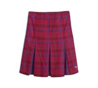 Jerseyrock PUMA "T7 Pleated Tartan-Midirock Damen", Damen, Gr. M, rot (garnet glow rot), Obermaterial: 100% Baumwolle. Einsatz: 100% Baumwolle. Seitentasche - Oben: 80% Polyester, 20% Baumwolle, Röcke