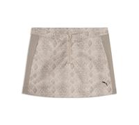 Jerseyrock PUMA "T7 Snake Print Rock Damen", Damen, Gr. XL, beige (mouse gray beige), Obermaterial: 58% Polyester, 42% Elastomultiester. Einsatz: 58% Polyester, 42% Elastomultiester, Röcke (16216525-X