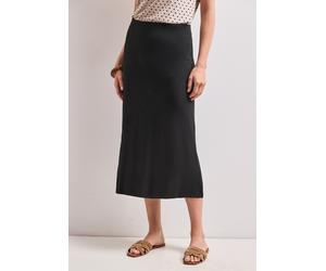 Jerseyrock STREET ONE, Damen, Gr. 36, schwarz, Stoff, 95% Viskose, 5% Elasthan, unifarben, normal wadenlang, Röcke, mit Elastikbund (62363134-36) schwarz