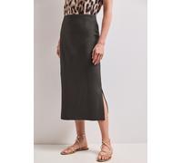 Jerseyrock STREET ONE, Damen, Gr. 40, grau (espresso braun), Stoff, 95% Viskose, 5% Elasthan, unifarben, normal wadenlang, Röcke, mit Elastikbund (22619240-40) espresso braun