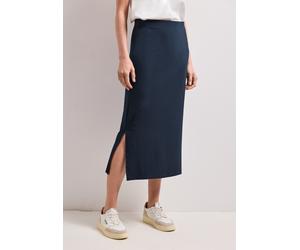 Jerseyrock STREET ONE, Damen, Gr. 44, shadowed navy, Stoff, 95% Viskose, 5% Elasthan, unifarben, normal wadenlang, Röcke, mit Elastikbund (75455904-44) shadowed navy