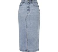 Jerseyrock URBAN CLASSICS "Urban Classics Damen Ladies Midi Denim Skirt", Damen, Gr. 30, blau (tinted lightblau washed), 100% Baumwolle, unifarben, normal, Röcke (63608417-30) tinted lightblau washed